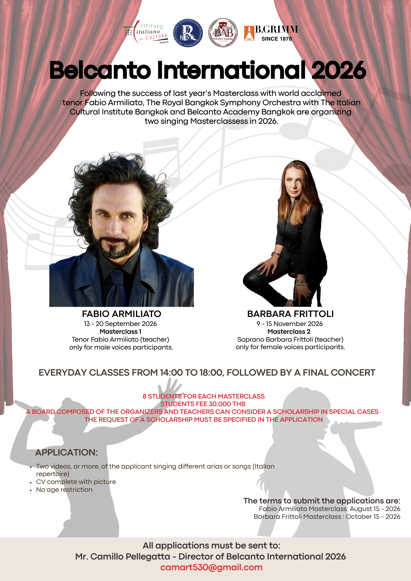 OPERA SINGING MASTERCLASS 2026 Armiliato e Frittoli